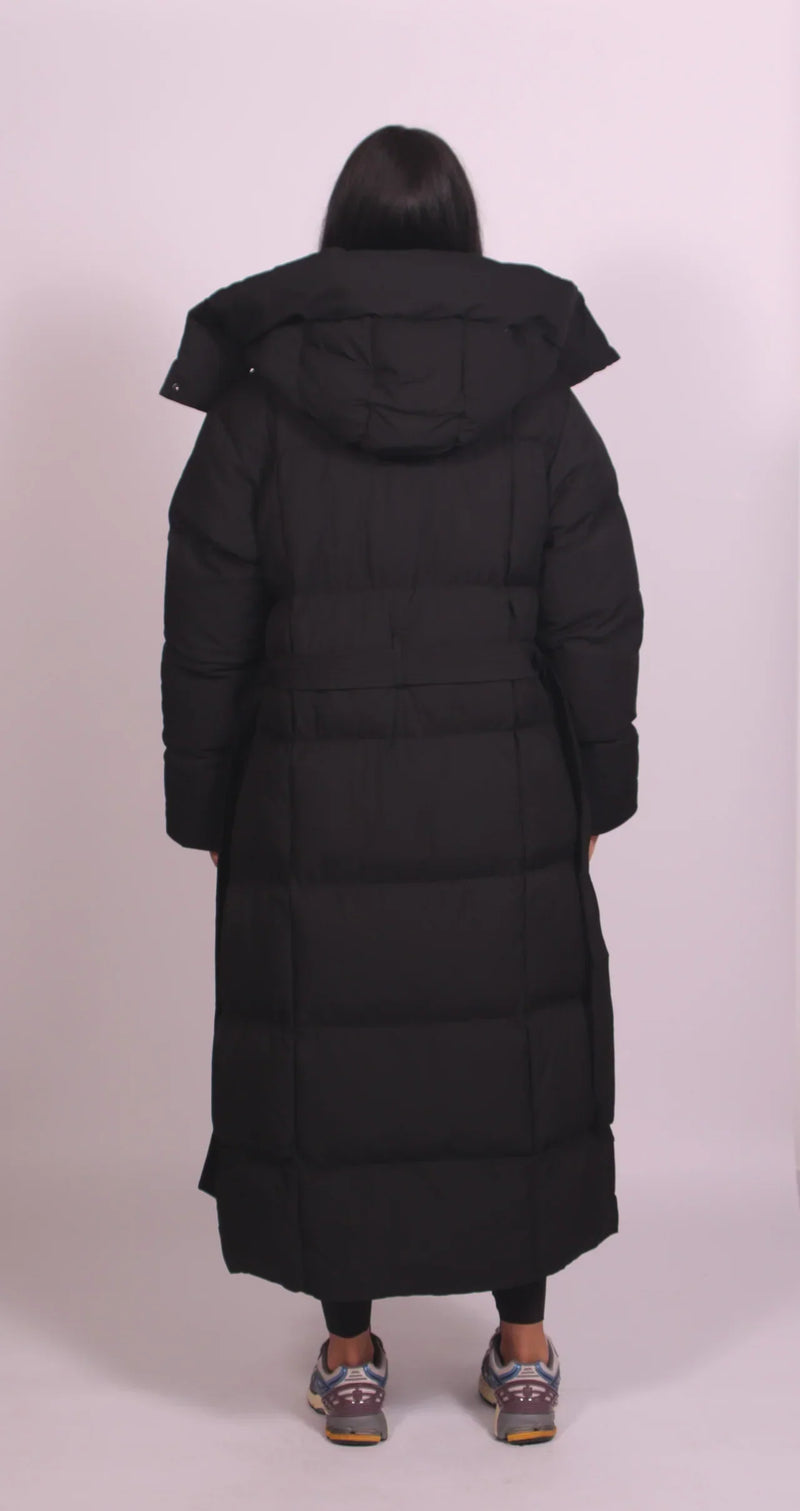 Yara Long Quilted Hooded Winter Coat