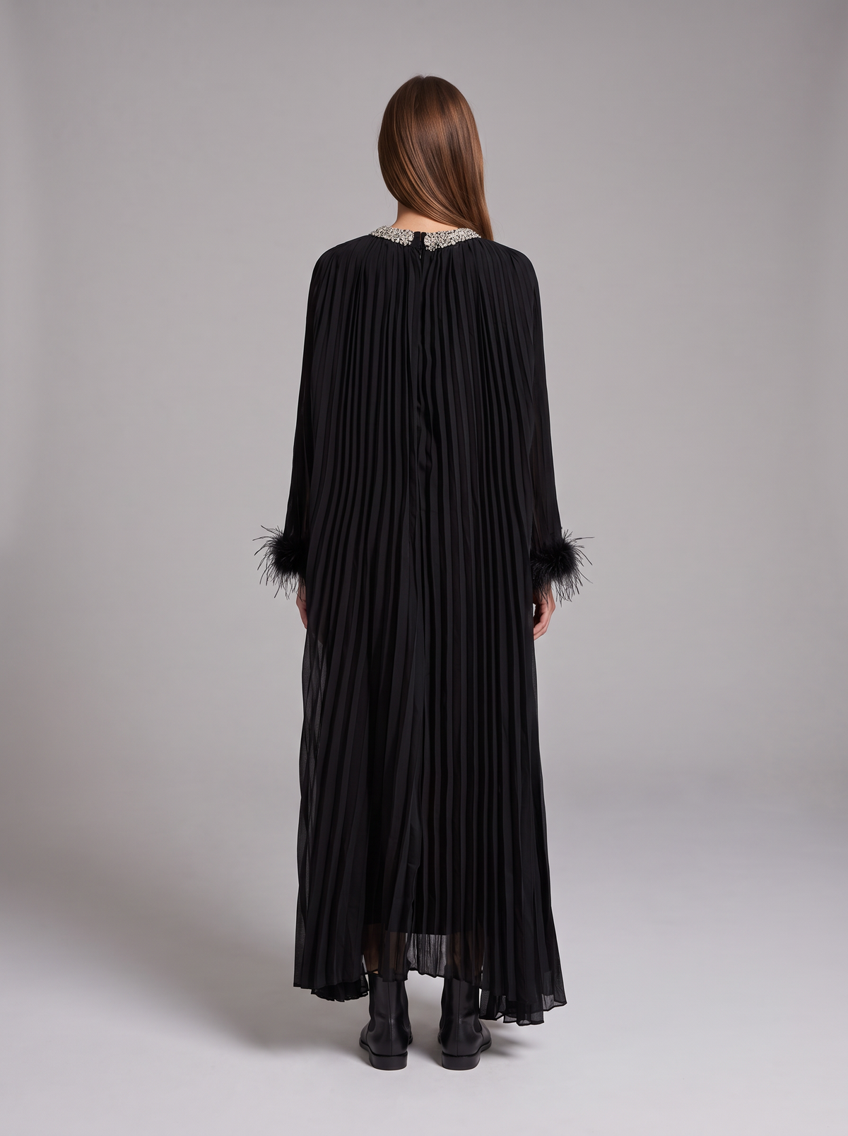 Yasmin Feather Maxi Dress