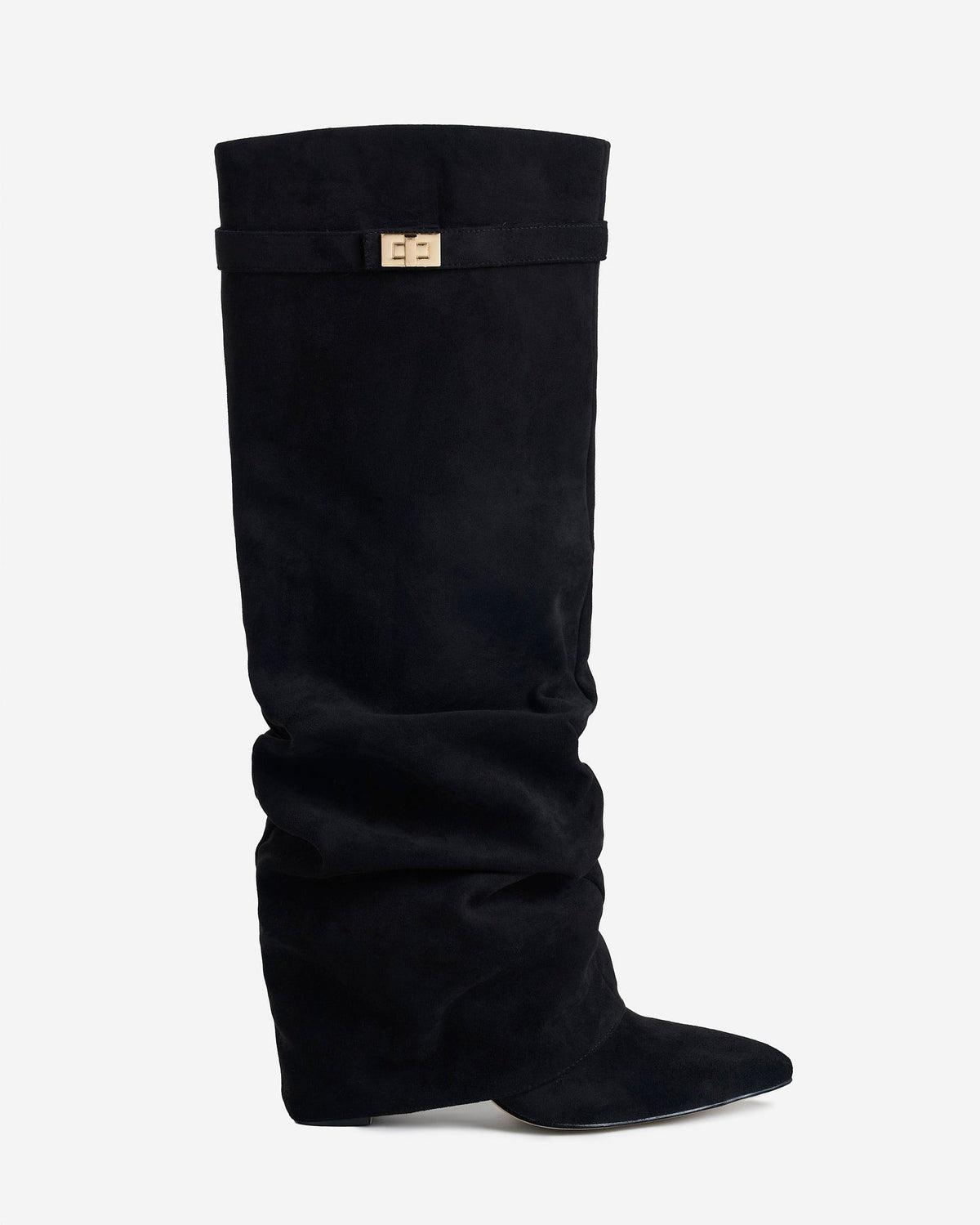 Zinnia Fold-Over Knee-High Boots