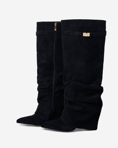 Zinnia Fold-Over Knee-High Boots