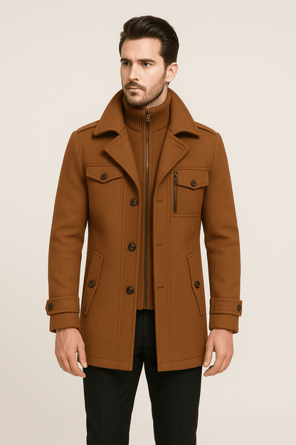 Double-Layer Insulated Coat for Cold Weather Warmth - Photo 5