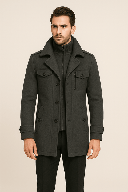 Double-Layer Insulated Coat for Cold Weather Warmth - Photo 1