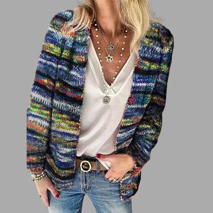 Multicolor Knit Cardigan for Cozy Casual Everyday Layering - Photo 6