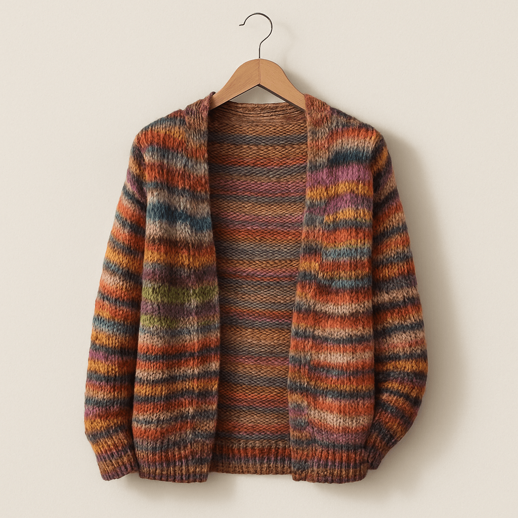 Multicolor Knit Cardigan for Cozy Casual Everyday Layering - Photo 2