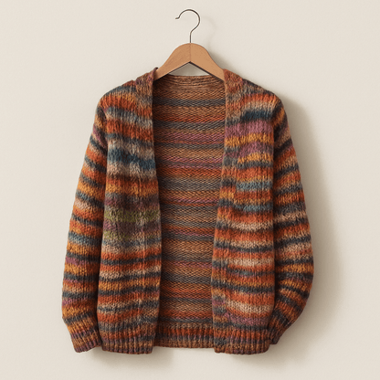 Multicolor Knit Cardigan for Cozy Casual Everyday Layering - Photo 2