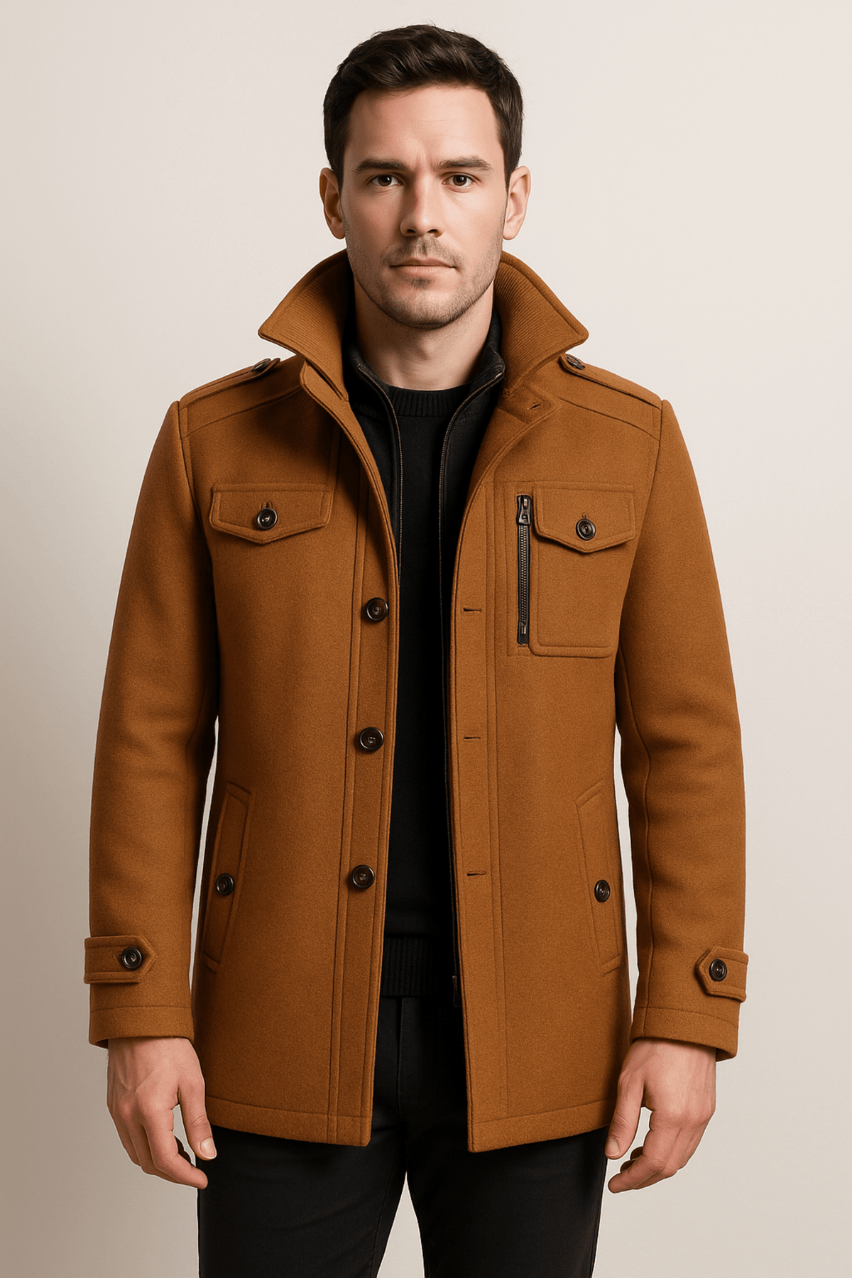 Structured Mid-Length Winter Coat for Everyday Wear - Photo 3