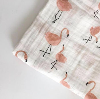 Flamingo Muslin Blanket